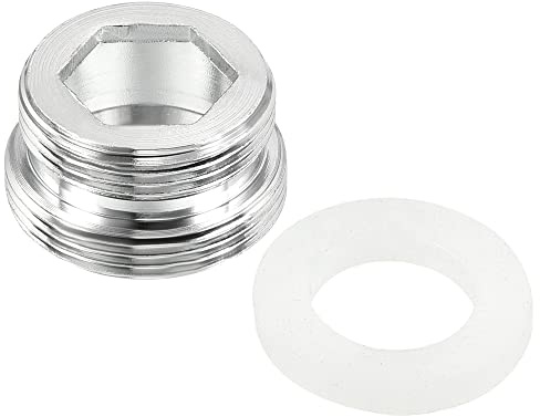 PATIKIL M22*1.0 Male to M20*1.0 Male Thread Faucet Adapter, Chromed Aerator Straight Connector for Garden Hose Water Filter Pipe, Silver