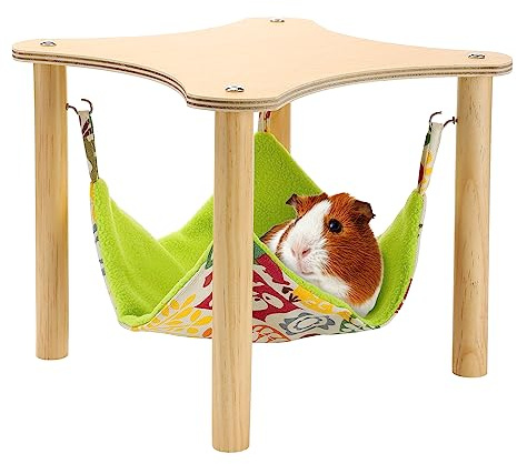 Meerschweinchen-Hängematte, Kleintierspielzeug für Frettchenkäfig, Baby-Frettchenbett mit Holzständer