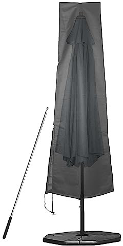 FERKAP Funda Protectora para Sombrilla Grande con Varilla Funda para Sombrilla Impermeable,Funda Parasol Excentrico Protectora para Parasol De Jardín Patio 183x25/35cm (Tamaño : 140x26/28cm)