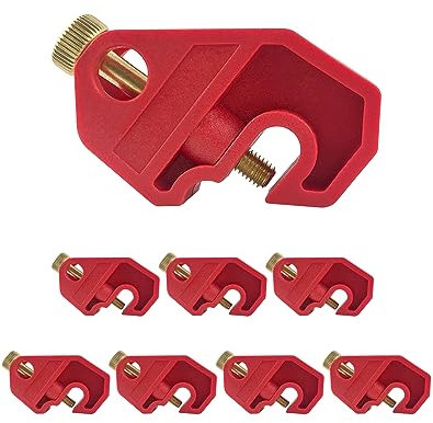QWORK® 8PCS Miniature Circuit Breaker (MCB) Lockout with Screw, Safe Isolation