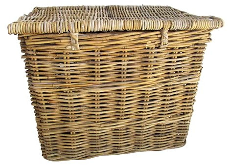 cesto vimini baule portalegna cm 50x42x55 h porta biancheria porta legna misure senza i manici