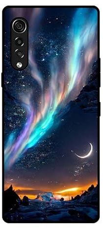 KARTXITAI Hülle Kompatibel mit LG Velvet, Stoßfeste Schutzhülle mit Weiche Silikon Bumper Case Handyhülle Anti-Kratzt Leichtes Matt Finish Rückseite - Aurora Borealis