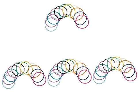 Vaguelly 40 Stk Silikonarmband Neon-Jelly-Armband Schlagarmbänder für Kinder Trageschlaufe Mädchen Kinderarmband Gelee Gummiarmbänder Jelly Armbänder 80er elastisch rundes Armband Kieselgel