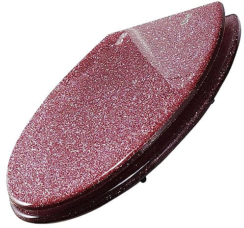 WC Sitz Toilettendeckel Glitzer Klodeckel Deckel Transparent Polyresin Toilettensitz Antibakterielle 42 X 36 Cm Klobrille Einfache Montage WC Sitz,Rosa