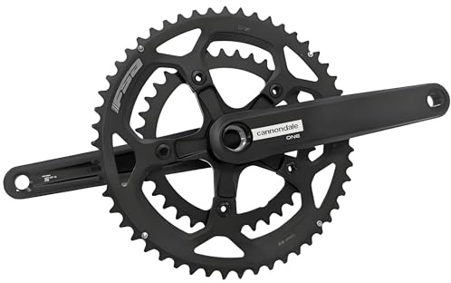 VDP Kurbelgarnitur Kettenradgarnitur Fahrradkurbel Kurbel 2-Fach - FSA CK-141SS - für Rennrad - Cannondale One-Logo - Kurbelarmlänge 175mm - 50/34 Zähne - BB30-2X 11fach - Aluminium Kettenblatt