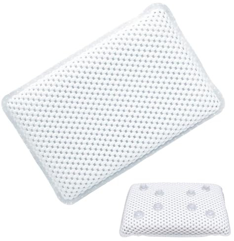 BDSHUNBF Cuscino da Bagno, Cuscino Vasca da Bagn ocon 8 Ventose Antiscivolo, Nuovo Cuscino Per Vasca Da Bagno, Cuscini Poggiatesta da Vasca, può Supportare la Testa, Il Collo, per Vasca da Bagno