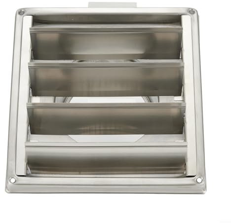 184 mm Square Louvered Wall Ventilation Grille with Mesh for Extractor Loft Fan Bathroom Pipe Cover for Wall Ceiling Bedroom Living Room – Duct Extractor Grill