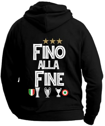 ORIGINAL FAKE Felpa nera con cappuccio e marsupio e stampa fino alla fine TAGLIE L COLORE NERO