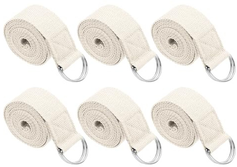 PATIKIL Sangle de yoga pour étirement en coton avec boucle en D réglable en métal pour fitness, pilates