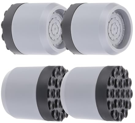 sourcing map Anti Vibration Pads for Washing Machine, 4pcs Silicone Non-Silp Support Feet Mat with 19 Strong Suction Cups for Stop Washer and Dryer Walking (Grey, 2.4 Diameter)