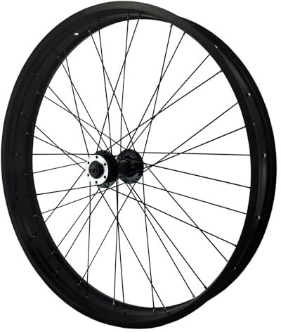 MirOdo Snow Bike Front Wheel 20/26″*4.0″ Fat Bikes Front Wheel Aluminum Alloy Wheel 36 Holes 2 Bearings Quick Release 9 * 135mm 6-Bolts Disc Brake Bikes Wheel(26)