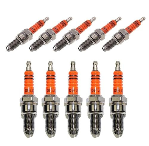 Bobina Accensione 10 Pezzi D8TJC Candele Per Motociclette Accensione Multi-angolo Testa Rossa Per CG 125cc 150cc 200cc 250cc Bobina Accensione