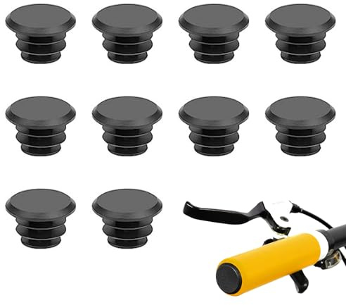 ChangXiang 10Pcs High Hardness Bike Handlebar Bar End Plugs Stable Bike Handlebar Sleeve Plugs Non-Slip Plastic Strong End Plugs Caps for Most Bicycle Grip Stem