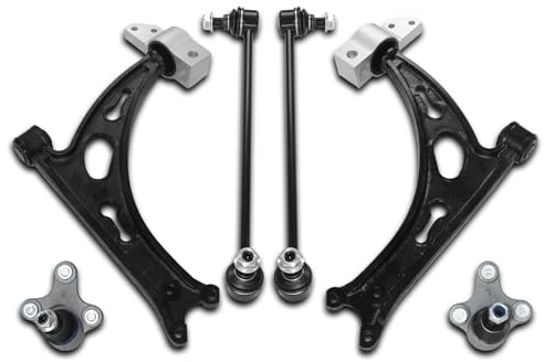 SUSMONSTER Querlenker Satz Unten Vorderachse inkl. Traggelenk Koppelstange Vorne 6 Teilig für Audi A3 8P Seat Altea Skoda Octavia II Superb II VW Volkswagen EOS Golf Jetta III Scirocco Touran