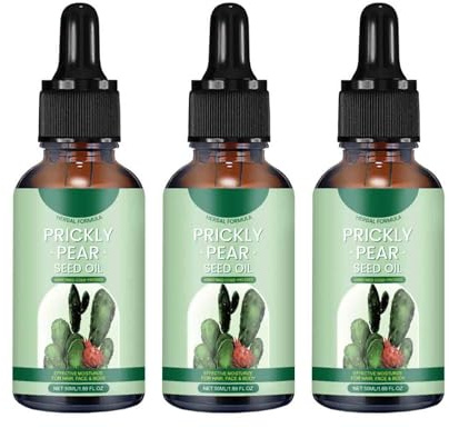 Organic Cactus Seed Oil, Firming Moisturizing Facial Oil, For Dry, Damaged, Curly, Frizzy Hair Care, Thick Ha-ir, Moisturizing Repair, Thickening Hair (3)