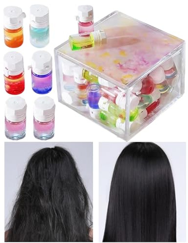 GkgWuxf Huile Parfumée Pour Cheveux | Hydratation Douce Anti-Frisottis - 40 Pièces Huile Réparatrice Cheveux Secs Abîmés Soin Quotidien Nuit Salon Spa Maison Femmes