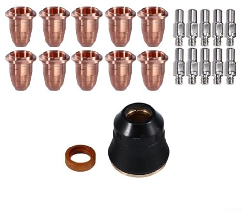 Plasmaschneider Düsen Zubehör Set 22 tlg für S45 PT40 PT60 mit Wirbelring und Schutzhülle