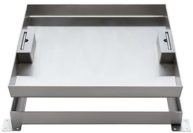 LYXBKSW Coperchio del Tombino Invisibile e Telai in Acciaio Inox, Chiusino Settico, con Maniglia Telescopica, per Marciapiedi(30x30cm/12x12in)