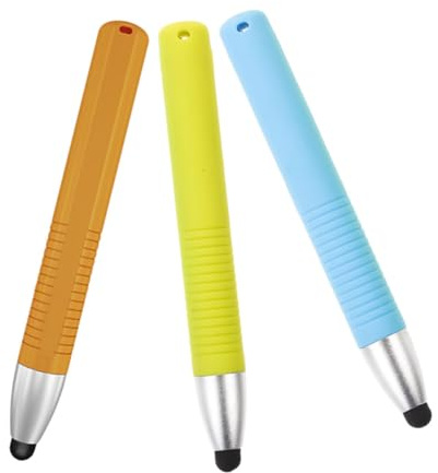 Yardenfun 3pcs Stylus Pens for Touch Screens with Soft Tips Ergonomic Grip Tablet Pen Stylus for Drawing Writing Note Taking Compatible with Capacitive Devices Portable Lightweight Design