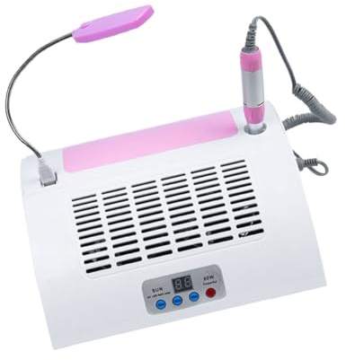 Vaguelly Maniküre Werkzeug Elektrische Nagelfeile aus Abs Tragbar Weiß mit Akku Staubabsaugung und Beleuchtung Geeignet für Professionelle Nagelkunst im Salon und Heimgebrauch als Geschenk