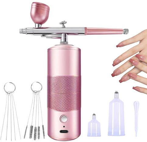 Nail Air Brush - Pulvérisateur de vernis à ongles | Kit de peinture pour cheveux, maquillage débutant, gâteau, voiture, décoration de chaussures, graffiti