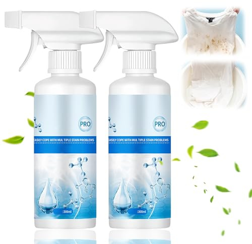 2 Pcs Stain Treater Spray,300ml Detachant Pour Vêtements Stain Remover Spray,Peut Enlever Les Taches,Les Taches Sang,D'huile,Vin,Nettoyez Profondeur Vêtements,Tapis Et Autres Textiles