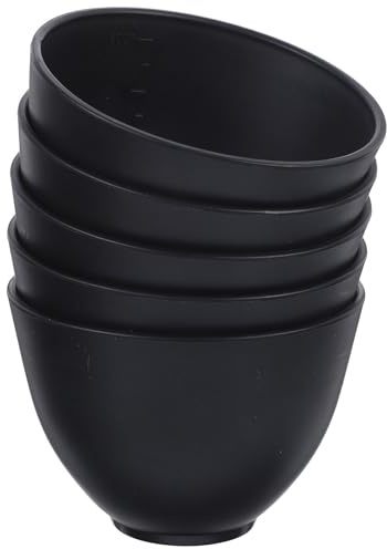 GANAZONO 5 Cuencos de Silicona Portátiles y Cómodos para Mezclar Mascarillas Faciales Ideales para Spa y Cuidado Cutáneo en Casa
