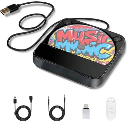 Lettore CD portatile per auto, Plug and Play, con porta USB e AUX, prolunga USB, lettore CD musicale