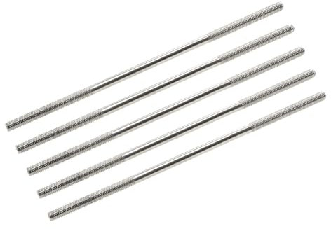 Sourcingmap M6x180mm 304 Stainless Steel Double End Threaded Stud Screw Bolt 5pcs