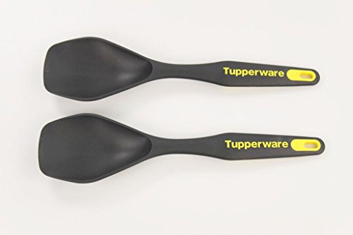 TUPPERWARE Griffbereit Servierlöffel schwarz-gelb (2) TOP-Servierlöffel Servier