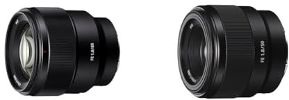 Sony SEL-85F18 Portrait Lens Fixed Focal 85mm F1.8 Full Frame Suitable for A7, ZV-E10, A6000 and Nex Series, E-Mount) Black & SEL50F18F E Mount Full Frame 50 mm F1.8 Prime Lens