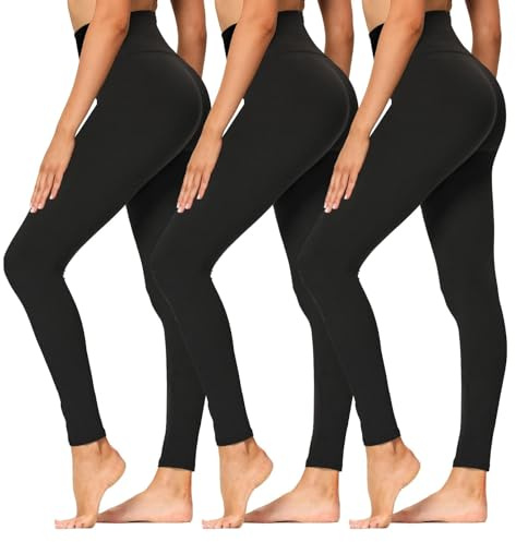Syrinx High Waisted Leggings for Women - Soft Athletic Tummy Control Pants for Running Cycling Yoga Workout - Reg & Plus Size