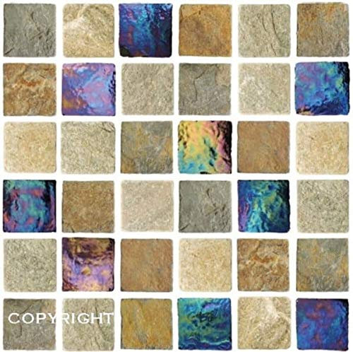 Pack of 20 Traditional Modern Art Tile Stickers transfers Peel and Stick backsplash Room Decor self Adhesive Oil Proof-Vintage Victorian Moroccan Cream Mosaic (Stone iridiscent)