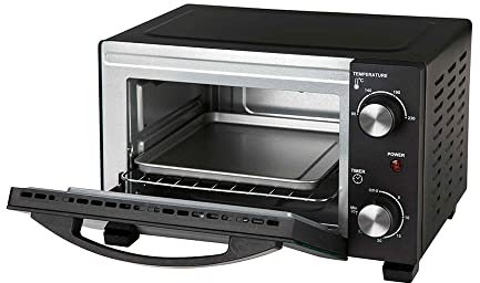 Jata JEHN0910 Horno Eléctrico de Sobremesa, 800 W, Capacidad 10 litros, Función Grill, Temporizador, Termostato Regulable, Incluye Parrilla, Medidas externas: 37 x 27 x 23 cm