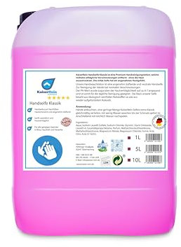 KaiserRein Seife Klassik 10L ist eine Flüssigseife im Kanister auf Basis pflanzlicher Rohstoffe (Kokosölbasis) I | ohne Mineralöle, Parabene und allergieverdächtigen Duftstoffe