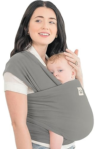 KeaBabies Babytrage Ab Geburt - Atmungsaktive Babytragetücher, Babytrage Neugeborene Ab Geburt, Babytuch Tragetuch Baby Neugeborene, Kleinkind Handfreie Baby Carrier (Graphite)