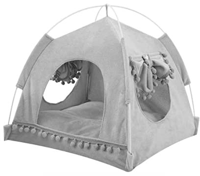 Haustierbett Hundebett Princess Home Haustierbett Für Hunde Luxus Four Seasons Zwingerhaus Mit Katzenkissen Bettmatten Für Welpen Tierbettwäsche Katzenhaus für Katzen Hunde ( Blue : F , Size : 58*58*5