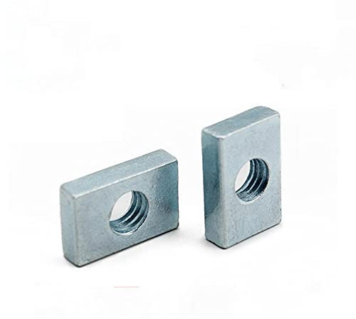Vierkantmutter, 100 Stück, rechteckig, GB39, M3, M4, M5, M6, M8, Aluminiumprofil, Extrusionsschieber, Blöcke, dünne Mutter, Kohlenstoffstahl, versenkt, M3 x 10 x 5,5 x 2