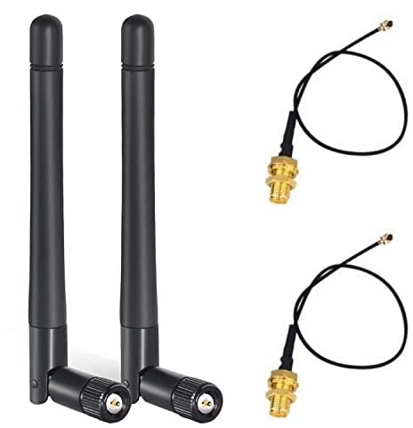 Khiyqilo Antenna WiFi 2,4GHz 3dBi Sma Connettore Antenna per Router WiFi Scheda di Rete Wireless Sicurezza Videocamera Ip Monitor
