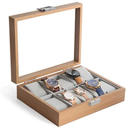 Uhren Aufbewahrungsbox Uhrenbox Uhrenschatulle Damen- Und Herren-Quarz-Schmuck-Aufbewahrungsbox for Mechanische Uhren Mit Transparenter Oberer Abdeckung Uhrenkasten Uhrenkoffer ( Color : A , Size : 10