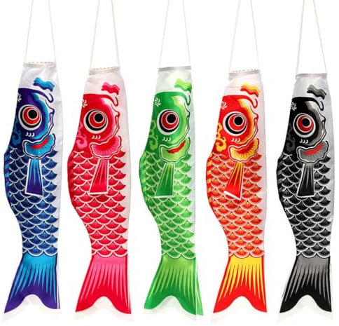 Yardwe 15stücke Teiliges Japanische Karpfenflaggen Deko Bunte Fischflaggen Für Innen Und Außendekoration Für Festivals Und Ausstellungen Strapazierfähiges Satinmaterial Einfache