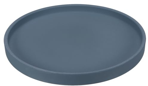 PATIKIL 8.9 Inch Round Ceramic Plant Saucer, Plant Saucer Tray Flower Planter Drip Tray for Indoors Outdoors Patio Balcony, Dark Blue