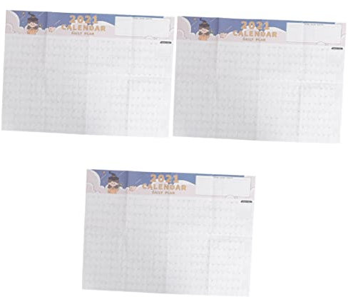 STOBOK 3stücke Wandkalender Mit Täglichem Lebensplan Praktischer Jahreskalender Für Effektive Zeitplanung Und Organisation Für Zuhause Und Büro