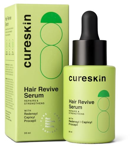 Cureskin Sérum revitalisant pour cheveux pour femmes et hommes, Redensyl, Capixyl et Procapil pour une chevelure plus dense et plus forte, Sérum pour la croissance des cheveux pour femmes et hommes