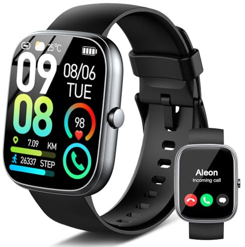 Smart Watch for Men Women Answer/Make Calls, 1.91Fitness Watch with Heart Rate/Sleep Monitor/Step Counter, Fitness Tracker 110+ Sports Activity Trackers, IP68 Waterproof Smartwatch for IOS Android