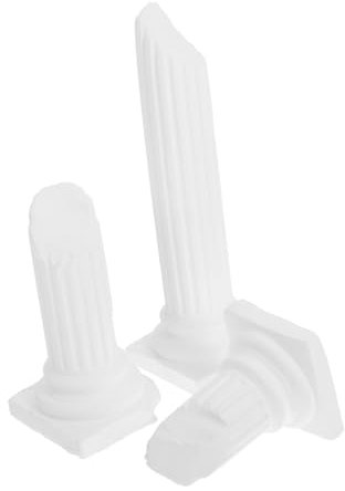 VOSAREA 1set Statue Di Colonne Romane Gesso Decorazione Elegante Per Matrimoni e Fotografie Colonne Greche Artistiche Per Arredamento Casa Con Texture Delicata e Design Classico