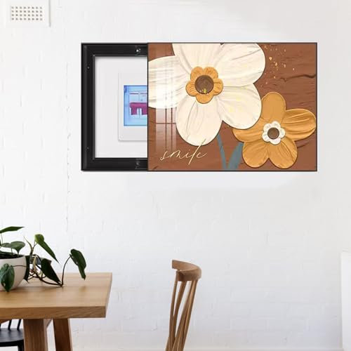 Indoor Electrical Meter Cover, Electric Box Covers for Wall, Indoor Waterproof Electrical Distribution Box Decorative Box, Hanging Pictures Decorative Lid, Restaurant Home Use (Color : Style