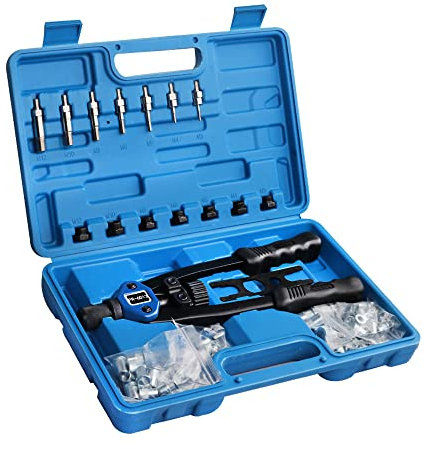Juego de 110 remachadoras manuales que ahorran mano de obra, máquina de remache manual de alta calidad, juego de herramientas de remachado profesional