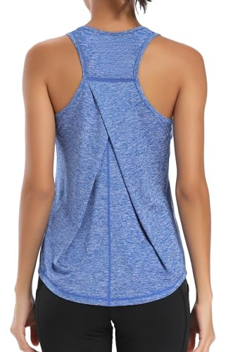 Dawnrole Gym Tops para Mujer Camisetas sin Mangas Yoga Fitness Camisetas Racerback Sports Top Mujer