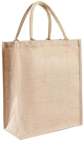 WRITWAA Jute Einkaufstasche Wasserdichte Tragetasche Für Gemüse Obst Lebensmittel Spielzeug Kleinigkeiten Geeignet Für Strand Reisen Zuhause